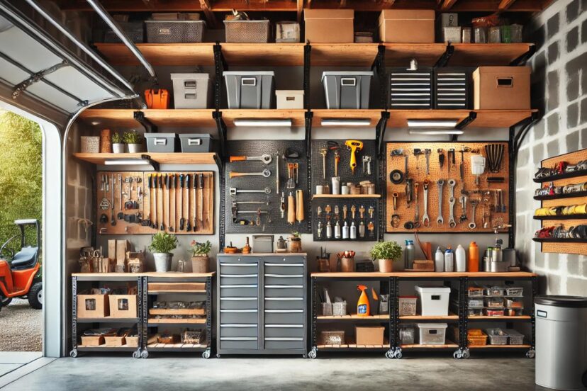 garage wall shelving
