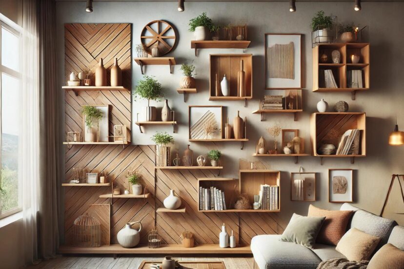 wooden wall shelves
