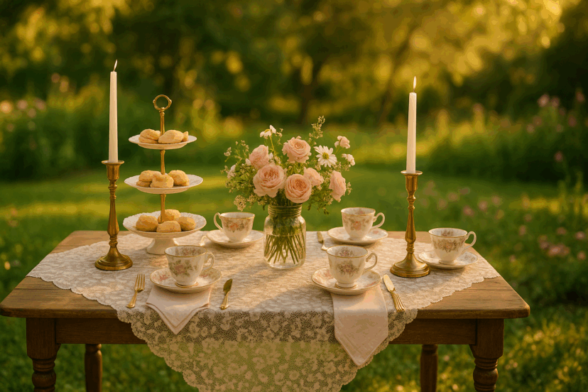 Vintage Tea Party Tablescape