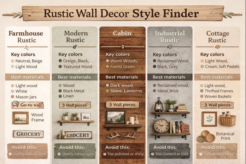 rustic decor for walls