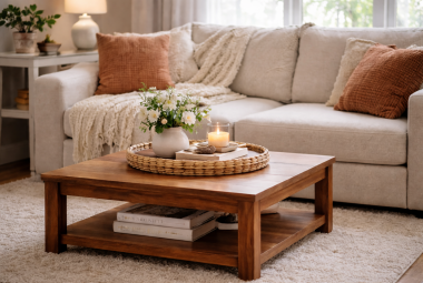 square wood coffee table