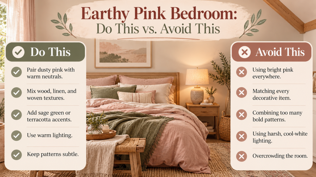 Earthy Pink Bedroom